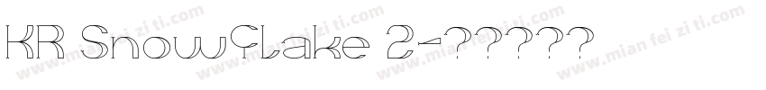 KR Snowflake 2字体转换